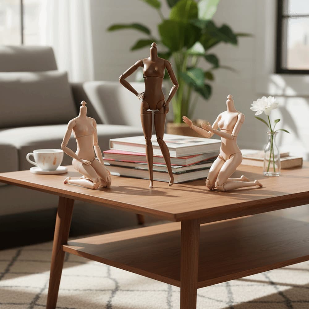 Bonecas BJD Nuas Articuladas AHMVEX , Boneca Sólida Móvel Super Modelo , Corpo De Figura De Ação De Reposição