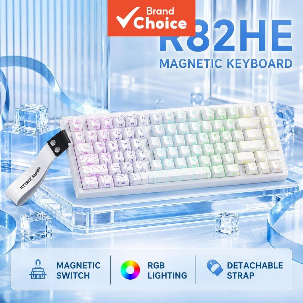 Teclado Mecânico de Jogos Mini USB R82HE, retroiluminação RGB, interruptor para jogos, teclado compacto, teclas PBT,