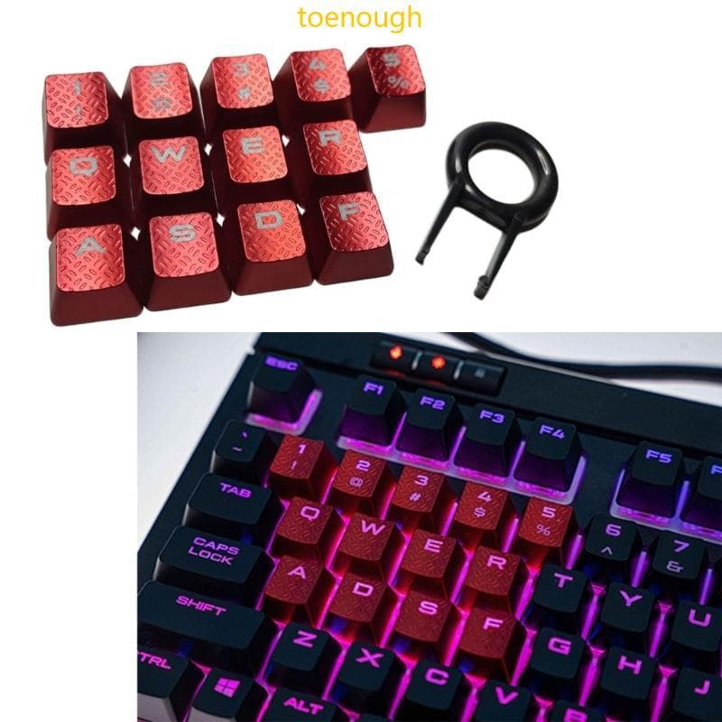 Conjunto De Teclas De Teclado Mecânico Toe 13 Peças Com Luz De Fundo E Textura Antiderrapante Para Teclados Mecânicos Ga