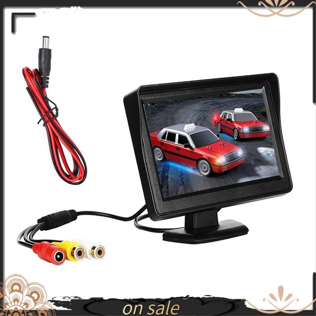 [Vendas Quentes Y] DC 9V-24V 4.3 Polegada Kit Monitor Retrovisor Do Carro TFT LCD Câmera De Visão Traseira Invertendo Si