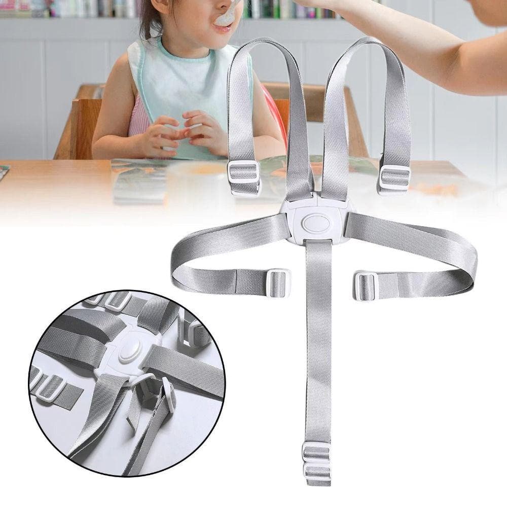 Cinto Para Cadeira De Alimentação De Bebê , Alças Resistentes Alta De 5 Pontos , Faixa De Segurança Fácil De Instalar