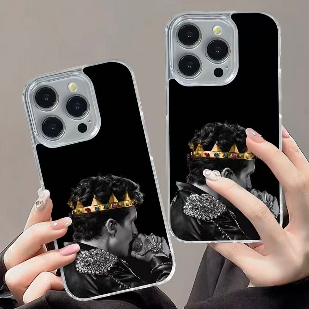 Capinha para iPhone 17/16/15 Pro Max Capa para celular LuanSantana Crown Artistic à prova de quedas