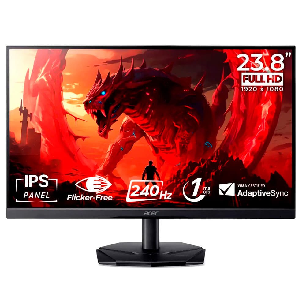 Monitor Gamer Acer Nitro 24" 240Hz 1Ms LED IPS Full HD KG240Y W3BIIP Bivolt
