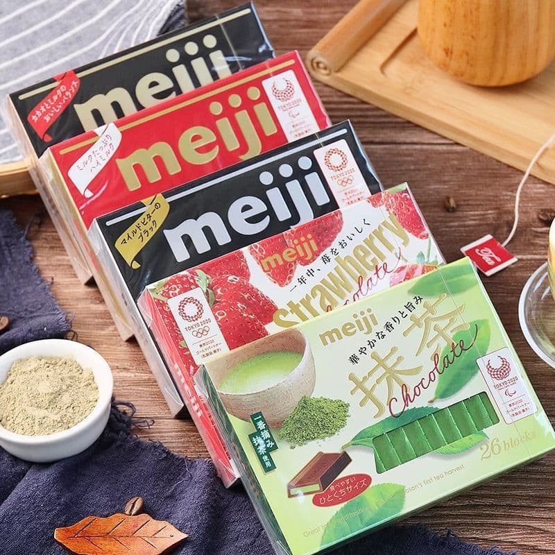 Japão importado meiji meiji Piano puro chocolate amargo morango forte leite Matcha sanduíche lanches de chocolate 8-20-2