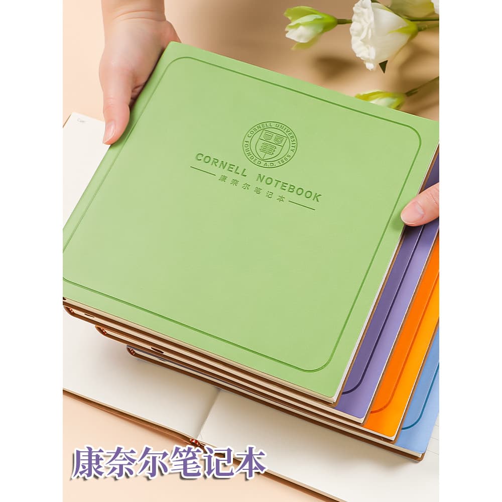 Cornell Notebook Square Notebook Método de memória de alta eficiência Alunos do ensino fundamental a5 Notebook Engrossad