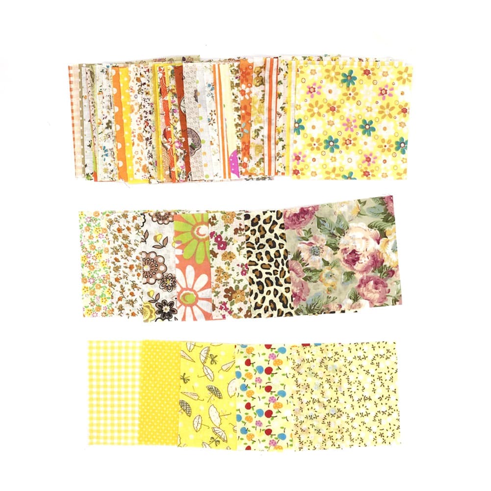 50 Unidades 10x10cm Tecido De Algodão Floral Patchwork Pano Liso Para Acolchoamento De Costura DIY