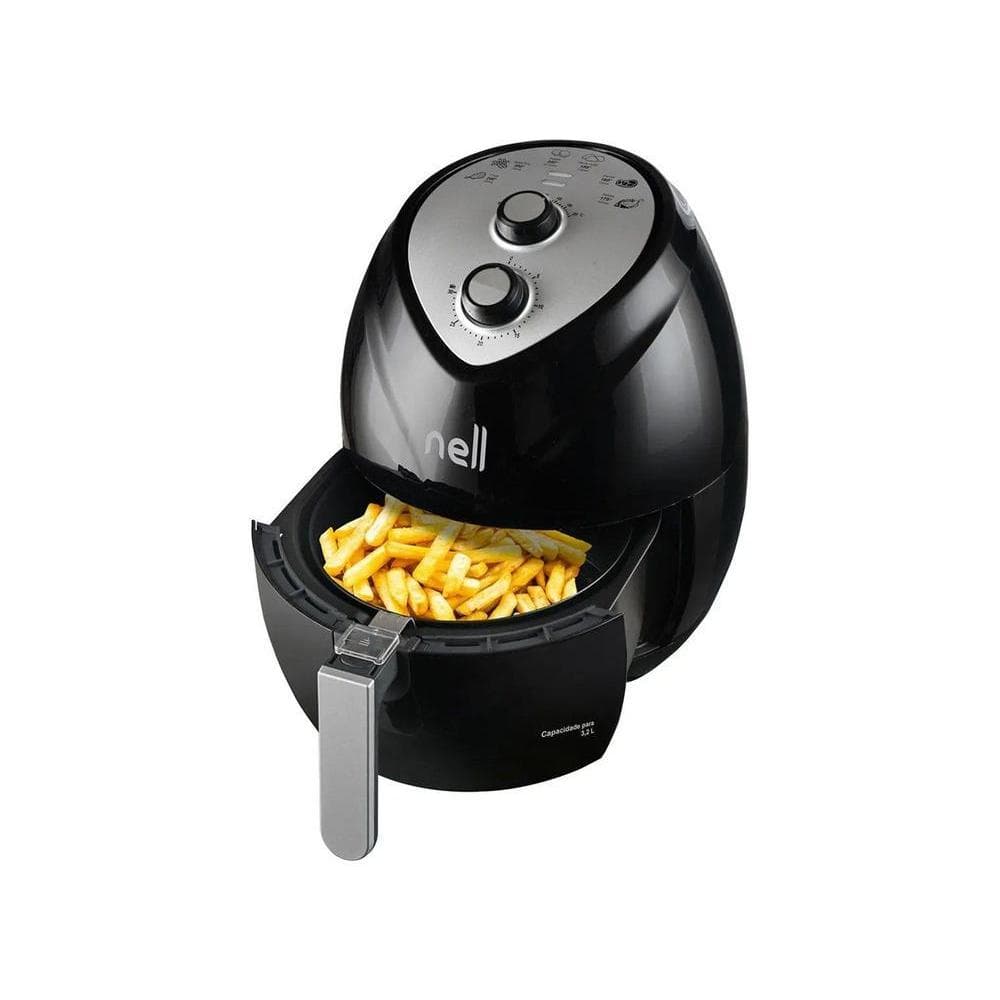 Fritadeira Elétrica sem Óleo/Air Fryer Nell Fit Preto 3,2L com Timer