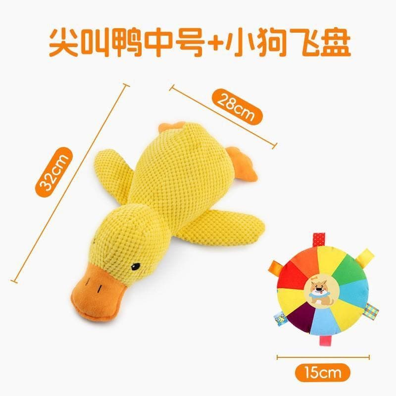 Brinquedo para cachorro de pelúcia, pato dormindo, voz, filhote de cachorro, brinquedo Molar resistente à mordida, acomp