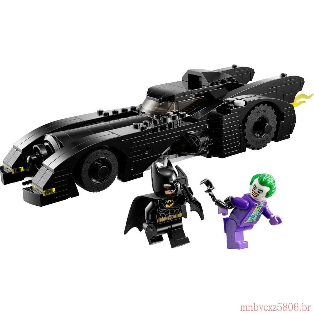 Batmobile DC Batman: vs. Blocos de Montar Joker Chase, Brinquedos Educativos Compatíveis com Lego, Presentes Marvel 1BZO