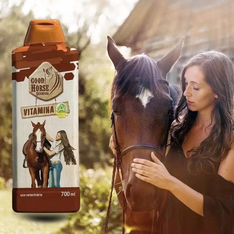 Shampoo Good Horse 700ml Vitamina A Crescimento Capilar Cavalo Forte Brilho Intenso Profissional