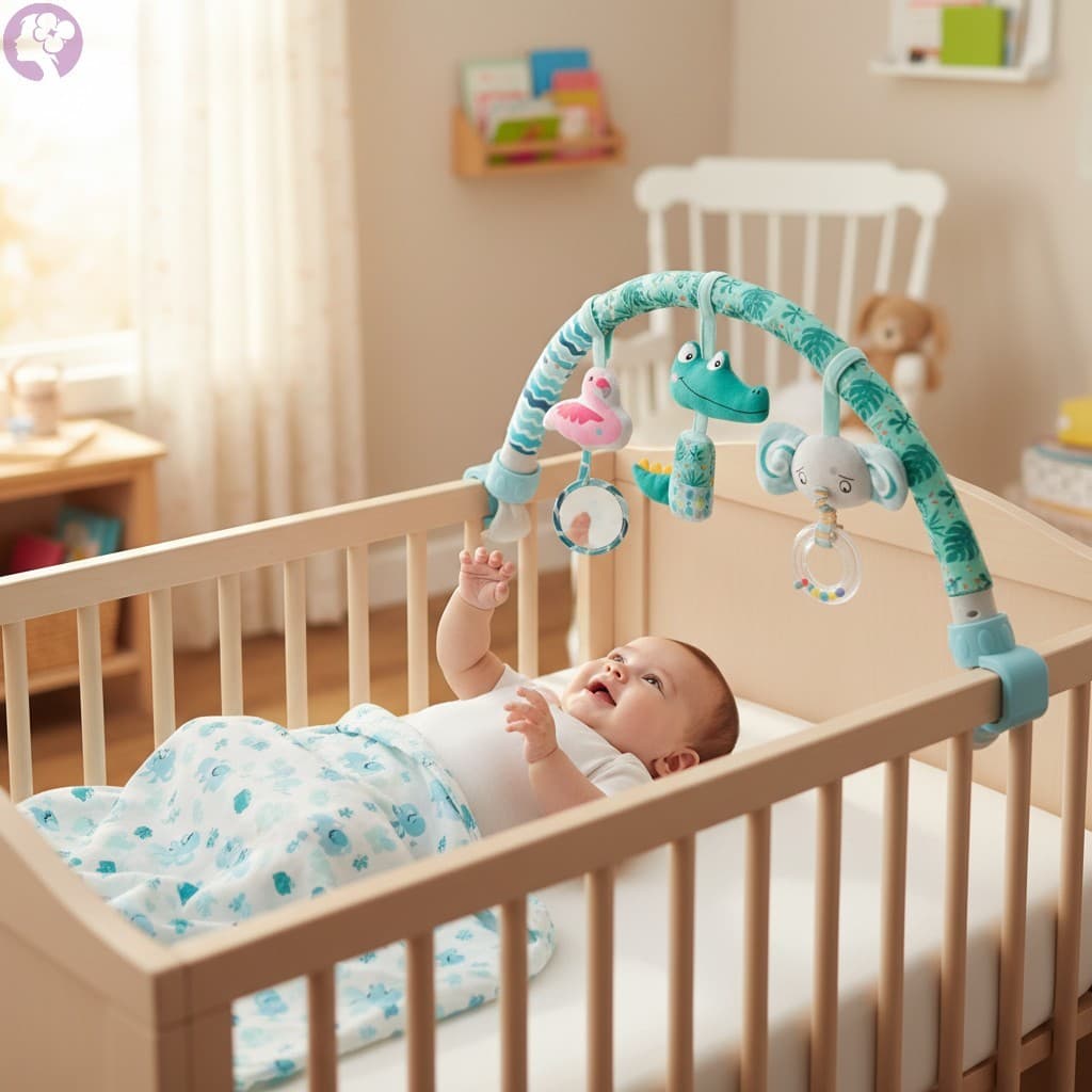 Brinquedo De Carrinho Suspenso Móvel Para Berço De Bebê Com Função Musical Cama Infantil Ou