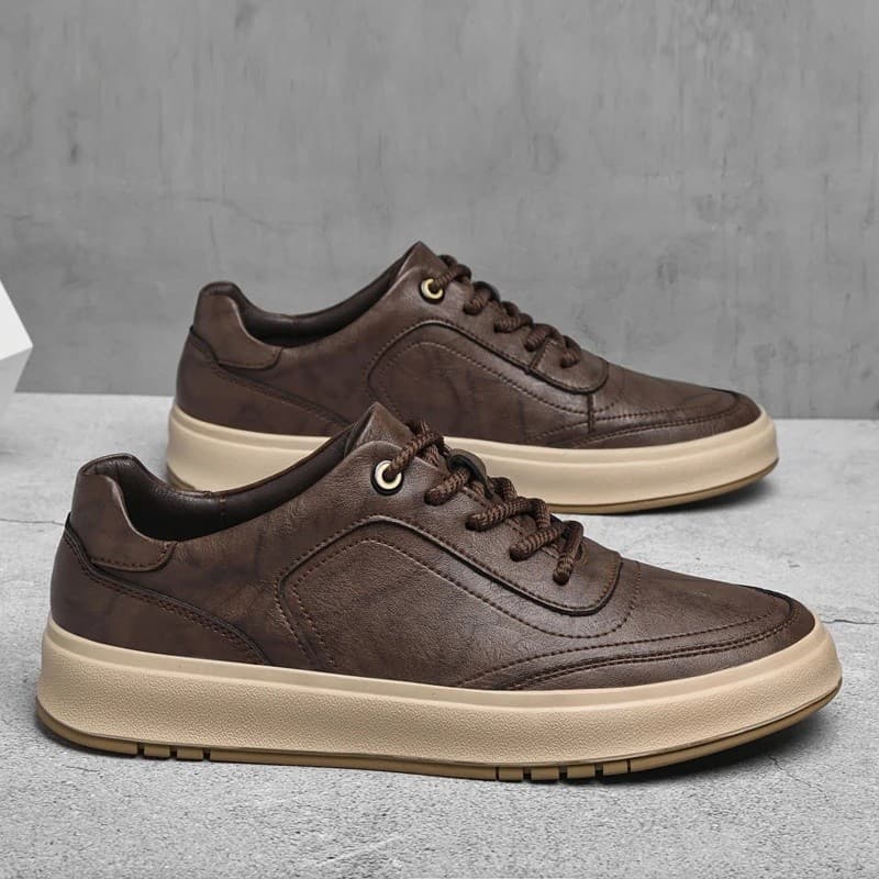 Sapatos Casuais Confortáveis Masculinos Para Homens Tênis De Couro Clássico Andando Calçados De Skate Ao Ar Livre Tenis 