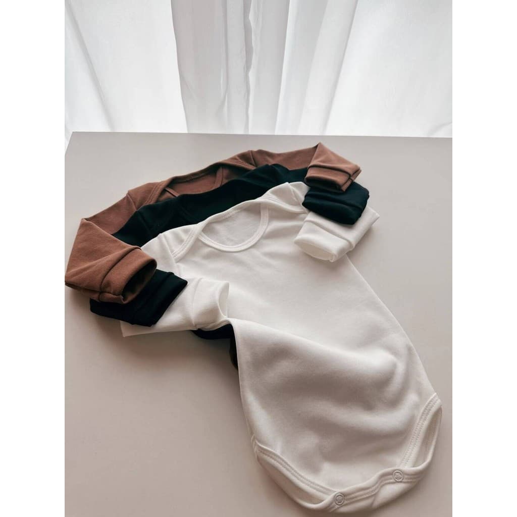 Kit 3 Body Bebe Manga Longa Suedine 100% Algodao Menina e menino. | Enxoval e Maternidade.