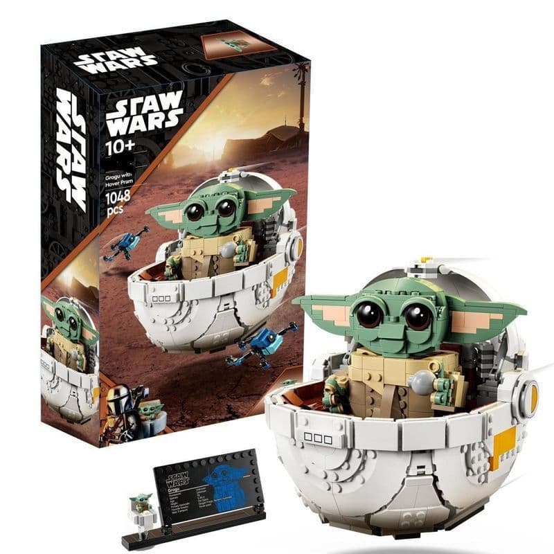 IFEZ 1048 peças de blocos de montar Lego, série interstelar, Baby Yoda, carrinho suspenso antigo, brinquedo educativo pa