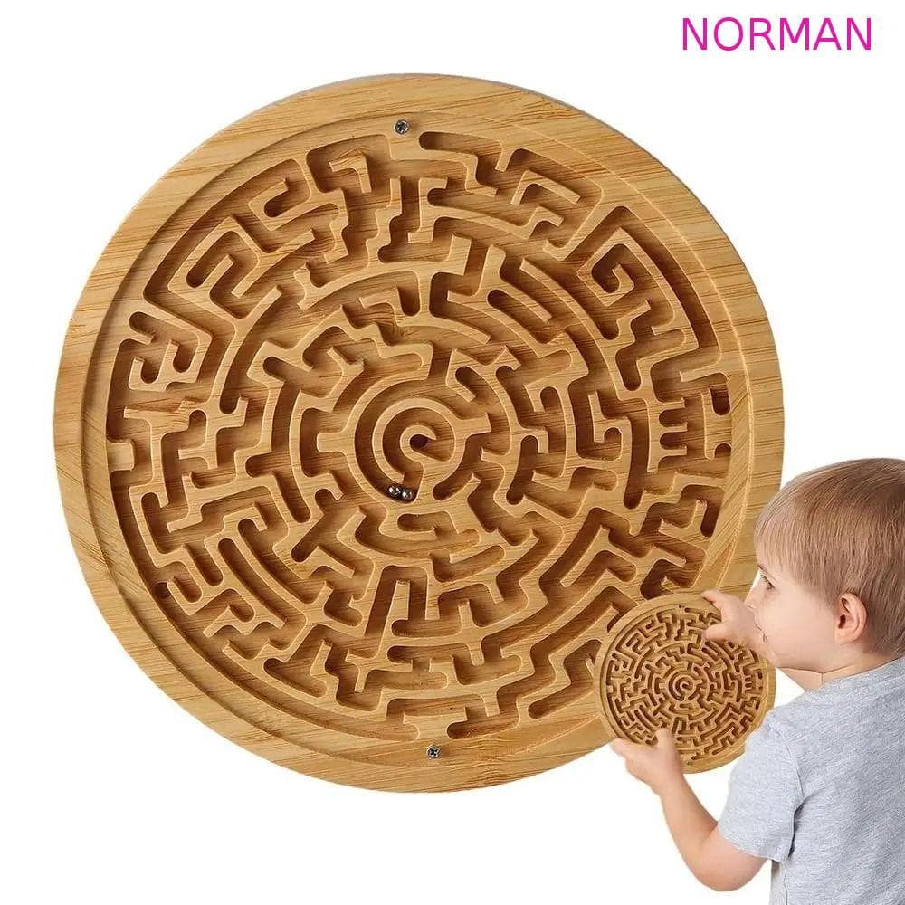 Jogo De Tabuleiro De Labirinto Redondo NORMAN , Brinquedo Criativo , Quebra-Cabeça Engraçado , Brinquedos Educativos Ini