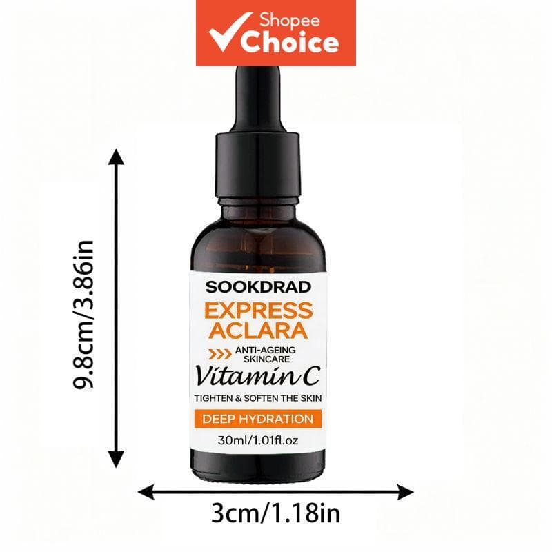 Vitamina C Hidratação Diária, Cuidado Anti-Idade, Suaviza e Hidrata a Pele, Para Todas as Idades 30ml