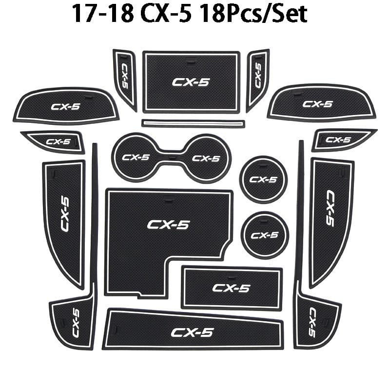Tapete de Borracha Antiderrapante para Porta de Carro Mazda CX 5 2013-2018, Protetor de Interior Automotivo, Impermeável