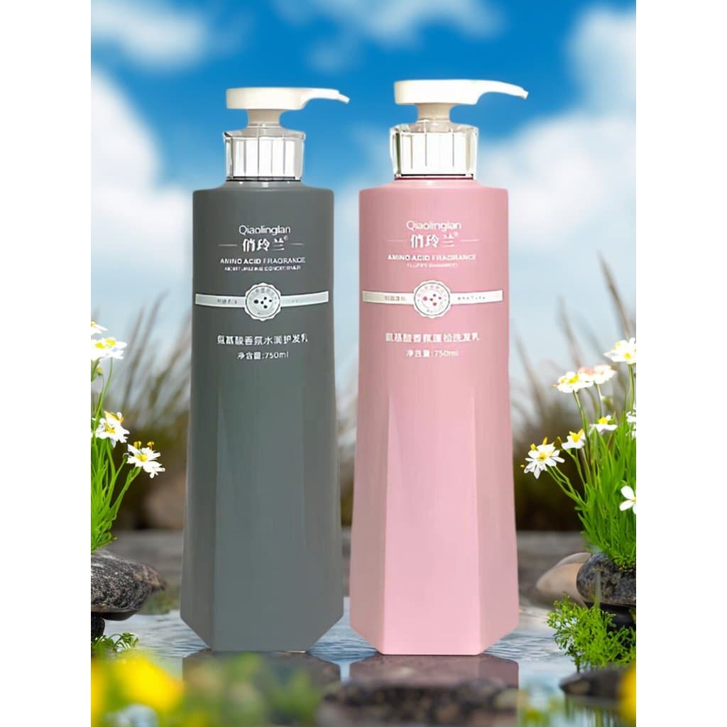 Qiaolinglan Aminoácido Fragrância Fofo Hidratante Shampoo Gelado Suave Nutritivo Reparação Condicionador Hidratante Cres