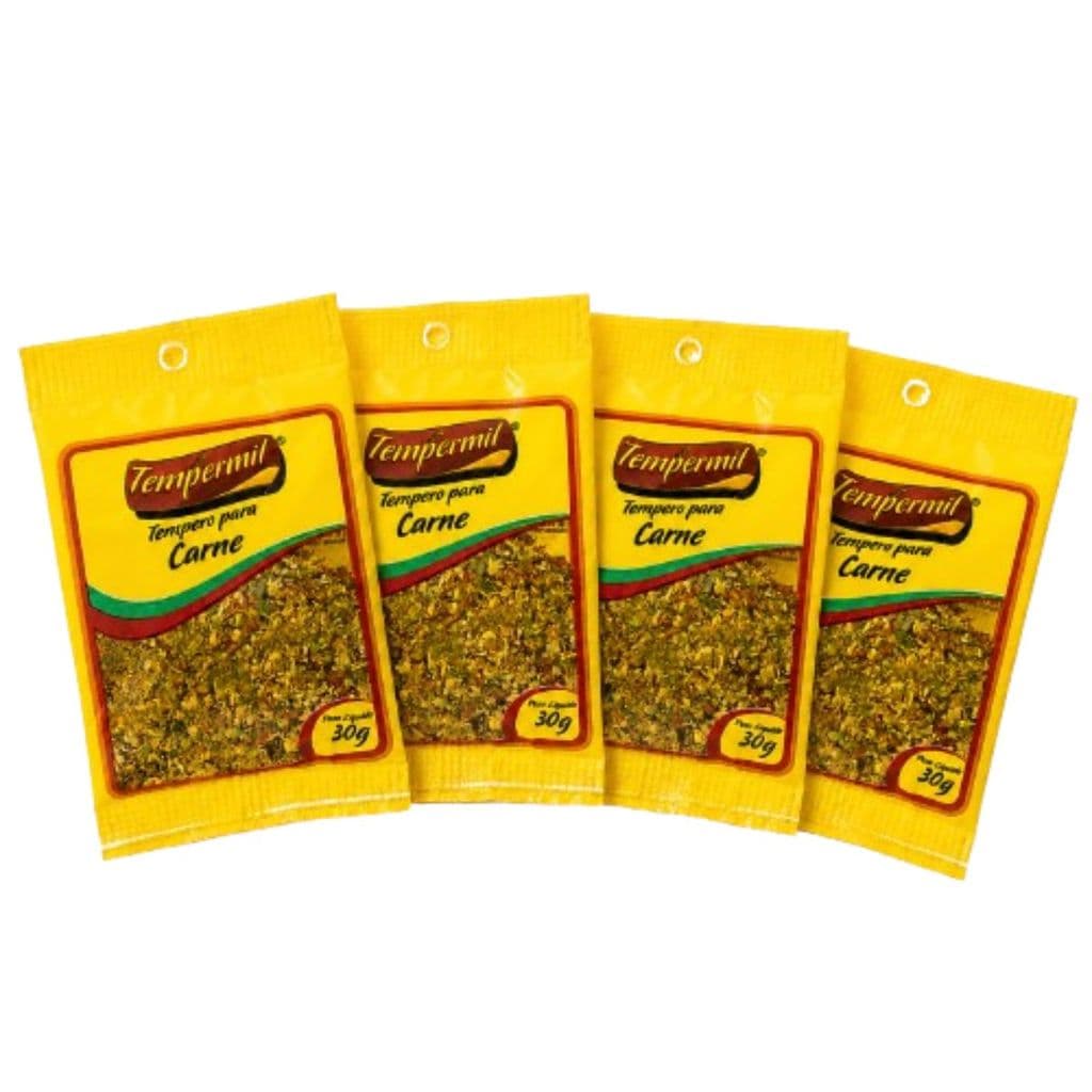 Kit 4 Temperos para Carne Tempermil 30g Ideal para Churrasco, Carnes Assadas e Grelhadas