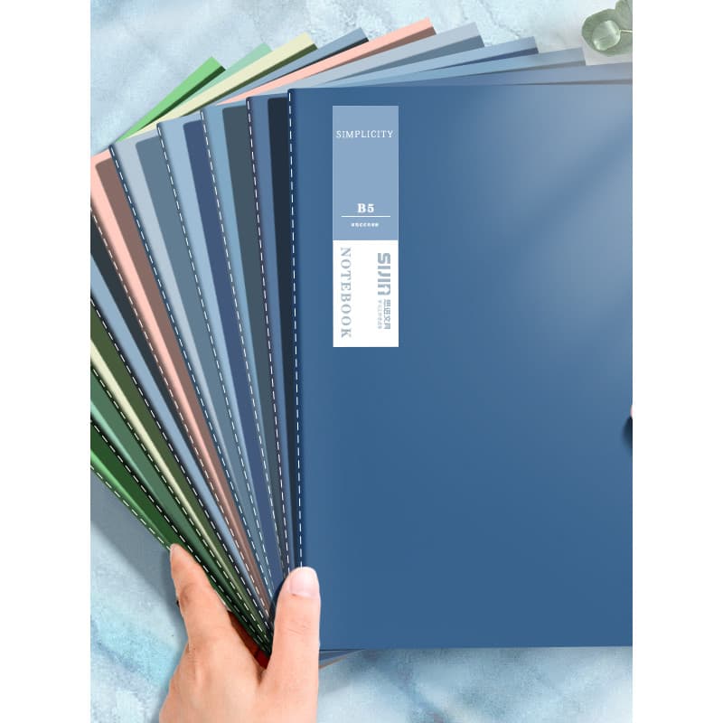 Caderno simples ins Morandi Color Literário Requintado Bloco de notas Costura Notebook Engrossado A5 Costura Notebook B5