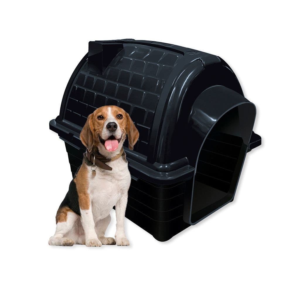 Casinha Iglu para Cães Raças Médias Preta