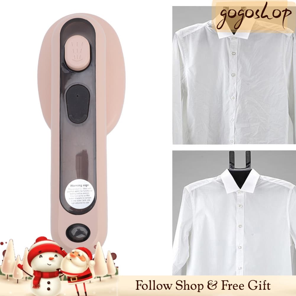Gogoshopp-br Ferro a vapor de viagem Focket para roupas Mini roupas a vapor com placa Ti Premium Tanque de água de 60ml
