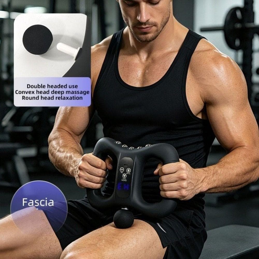 Massageador Portátil , Anel De Massagem Multifuncional Da Fáscia Vibração , Muscular Ergonômica Recarregável Do Punho