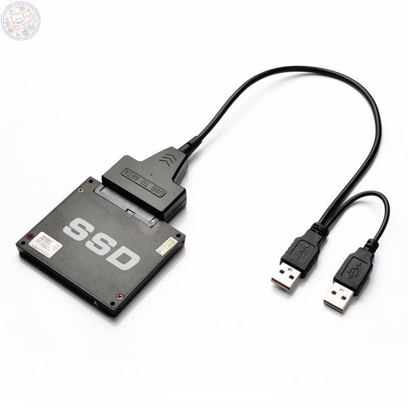 Cabo SATA Superior Para Laptop SSD 2.5 Polegada Desktop HDD Disco Rígido Externo USB 2.0 Adaptador Com Porta De Alimenta