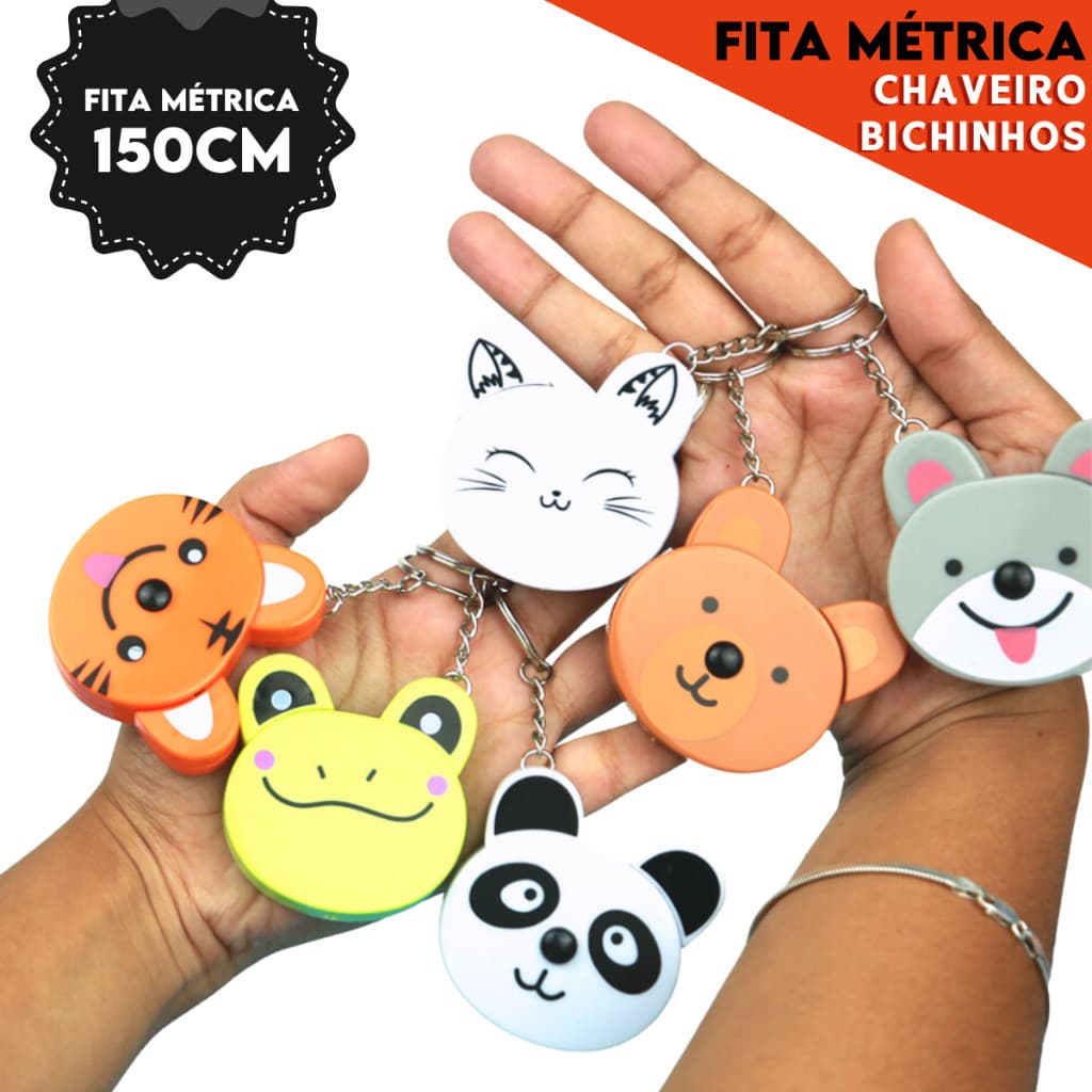 Fita Retrátil de Bichinho com 1,5 Metro – Perfeita para Medir Tecidos, Roupas Entre outros.