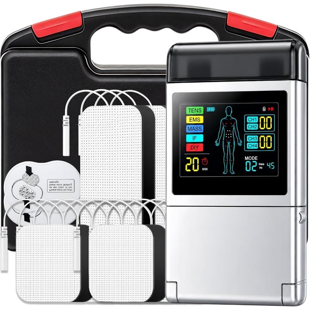 TENS EMS Unidade Estimulador Muscular 80 Modos Massageador De Pulso Eletrônico De 30 Intensidades Para Ombro Pescoço Cos