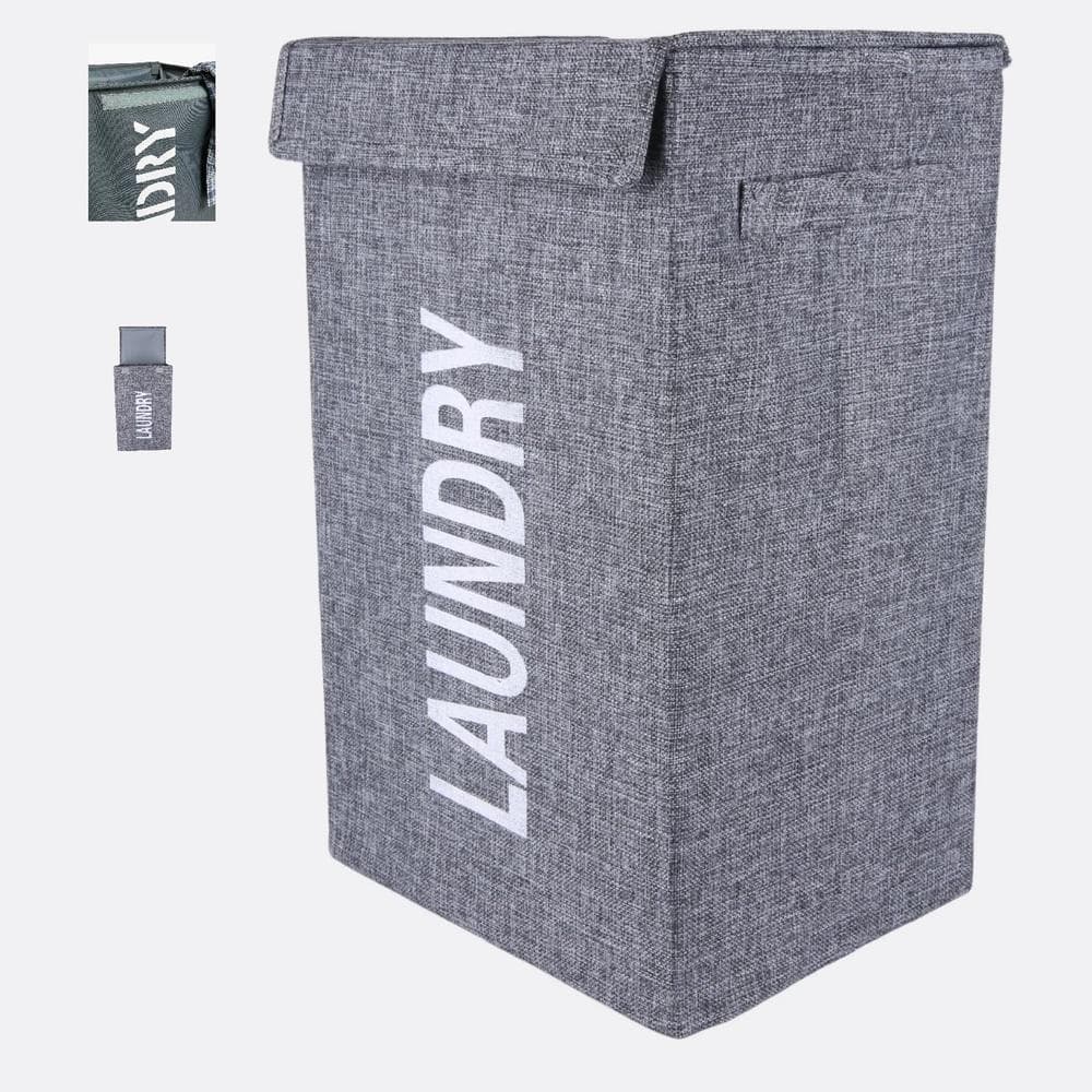 CESTO ROUPA SUJA ORGANIZADOR MULTIUSO DOBRAVEL ROUPEIRO LAVANDERIA QUARTO BANHEIRO COM TAMPA PORTATIL