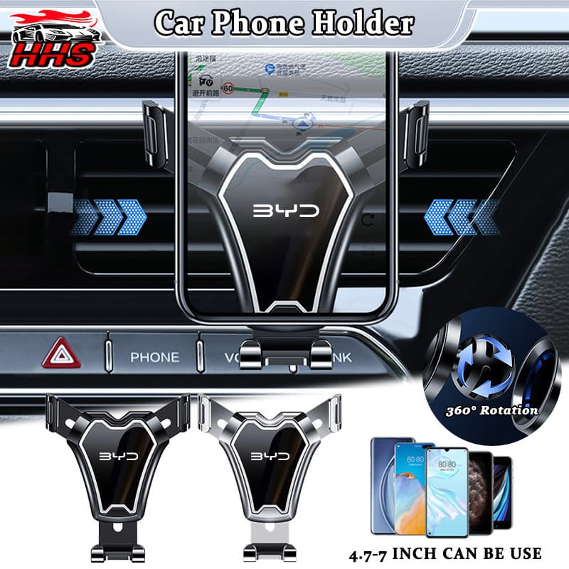 Suporte Para Telefone Carro BYD 360 ° Giratório Celular Por Gravidade Montagem Em Dolphin Mini Song Pro Plus Seagull Sea