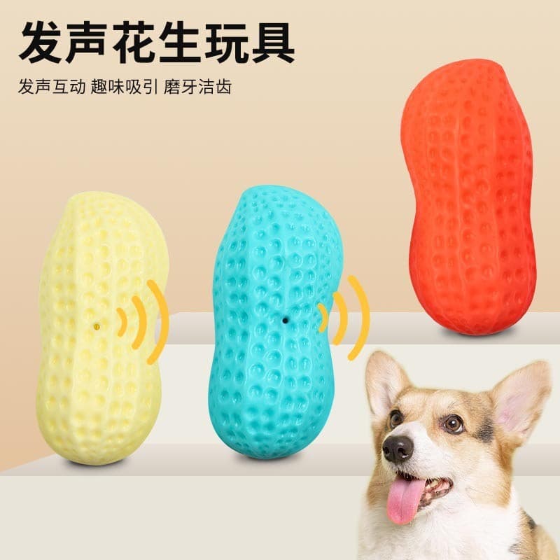 Bola de brinquedo para cachorro, voz Molar, TPR, amendoim, cachorro grande, Golden Retriever, filhote de cachorro, Corgi