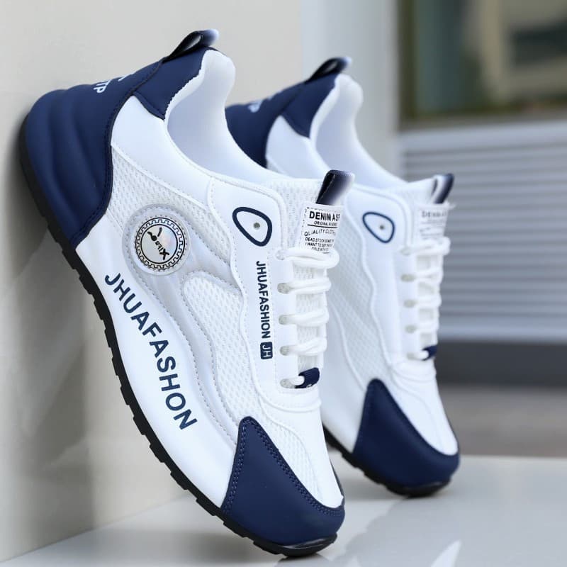 Sapatos de viagem elegantes combinados com tênis esportivos masculinos, calçados esportivos masculinos macios de alta qu