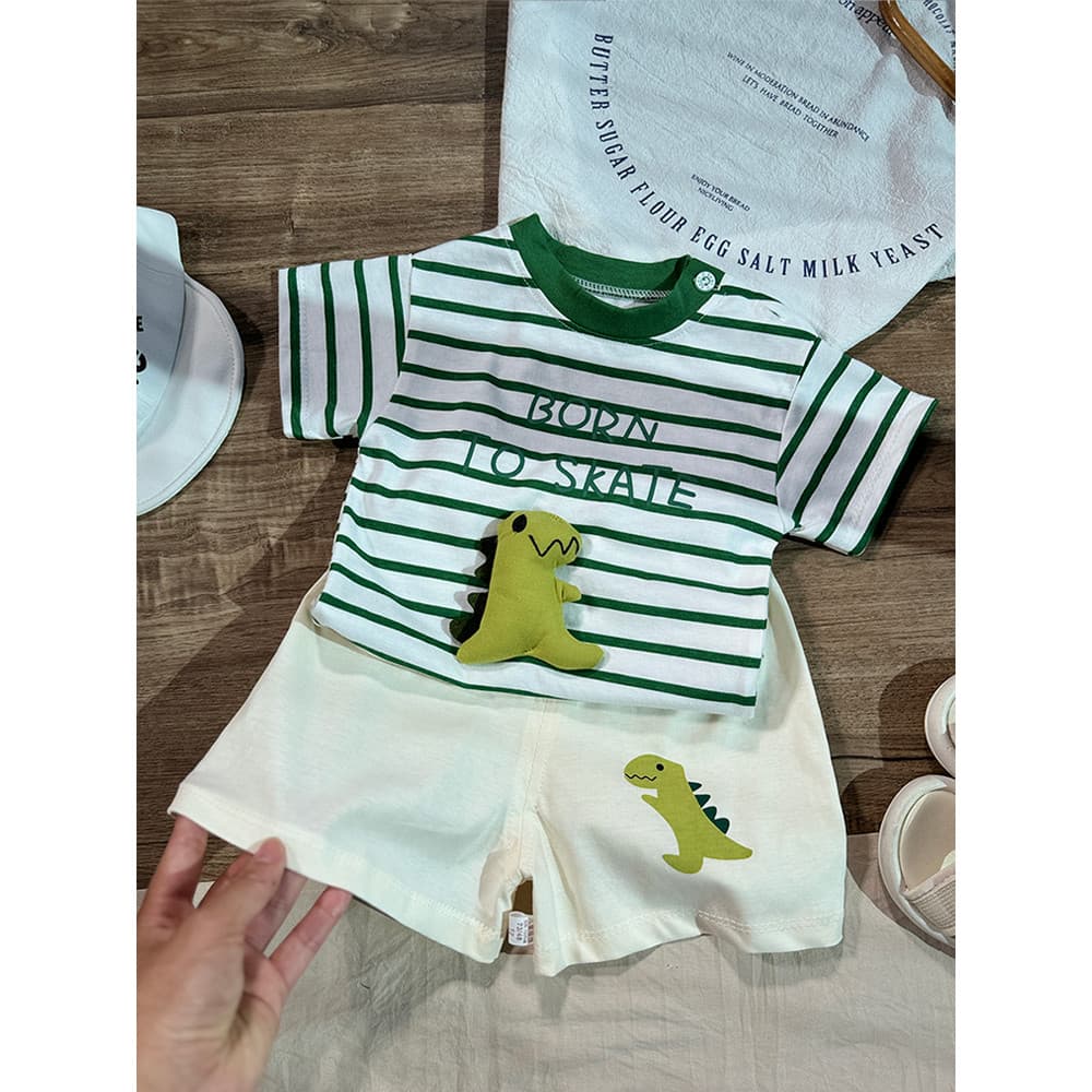 Infantil verão pequeno terno dividir roupas de bebê verão estilo fino bebê menino manga curta menino pijamas bebê menina