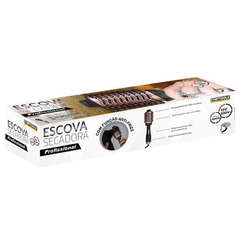 Escova Secadora Cabelo Profissional 1300W Bivolt Potente Rapida Modelagem Cabelos Lisos Volumosos