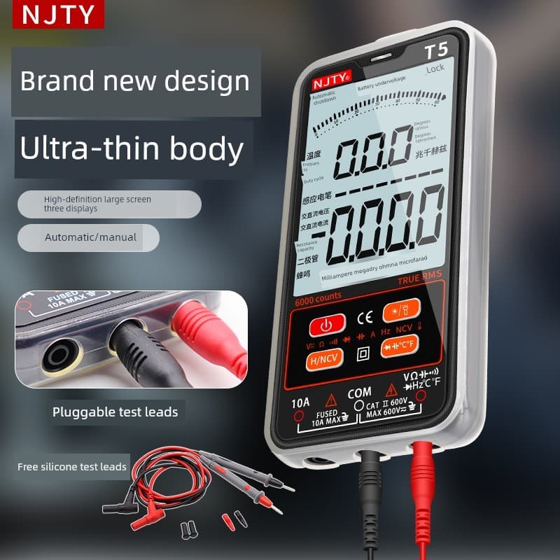 Tianyu T5 multímetro digital ultrafino de alta precisão multifuncional Display digital automático reparação multímetro e