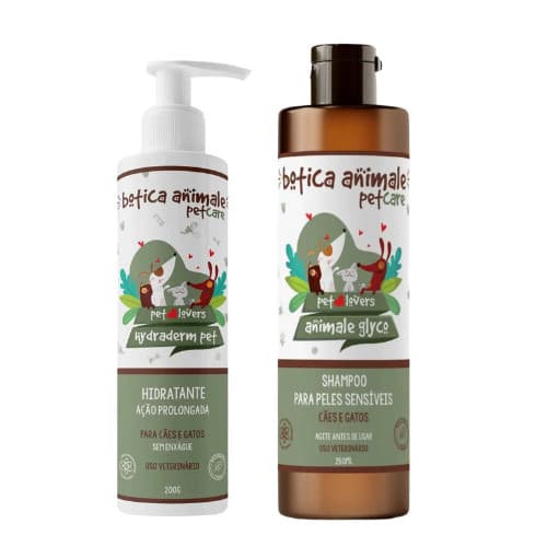 Kit Banho - Shampoo para peles sensíveis + Hidratante Pós Banho Sem Enxague