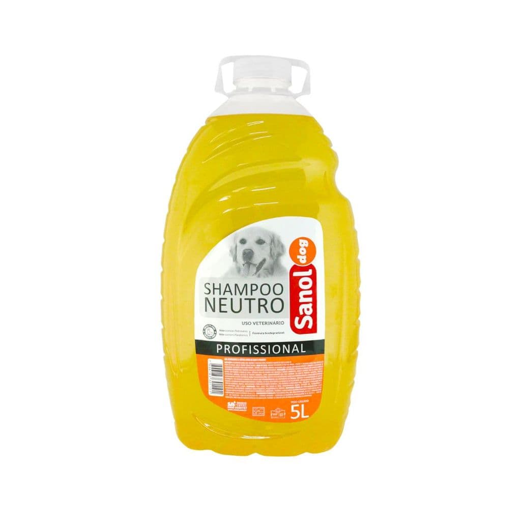 Shampoo Neutro Para Cães e Gatos 5L Sanol Dog 