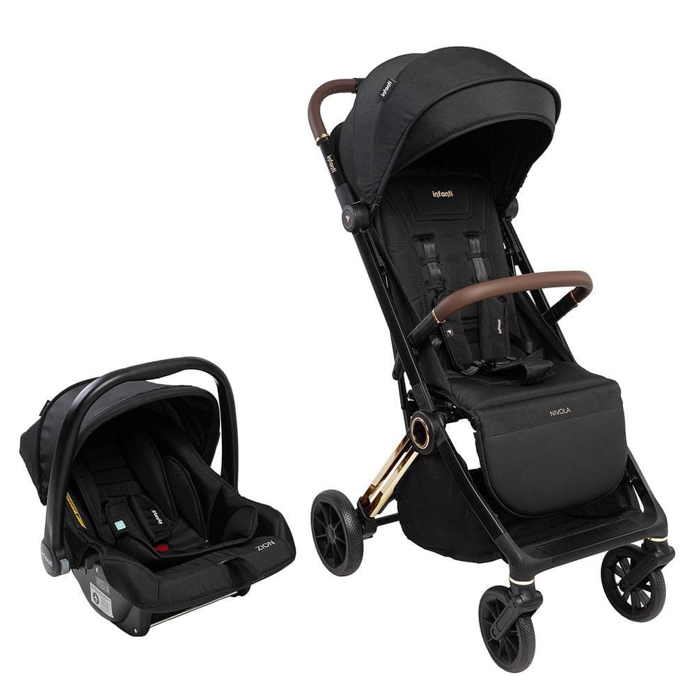 Carrinho com Bebê Conforto Nivola Infanti Travel System Duo 0-22kg Preto Solar