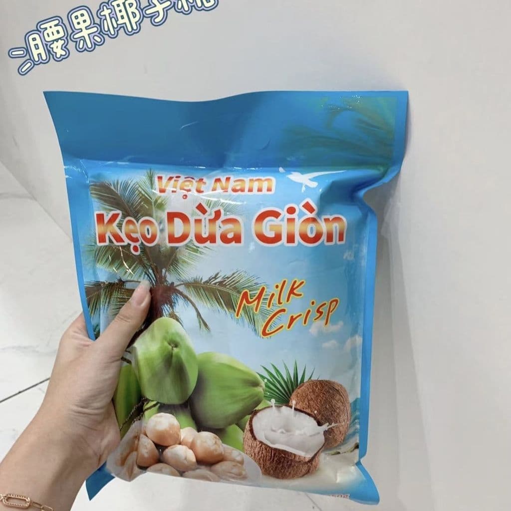 T Thai Coconut Candy Vietnam Importado Durian Chocolate Pacote Verde Sabor Coco Perfumado Rico