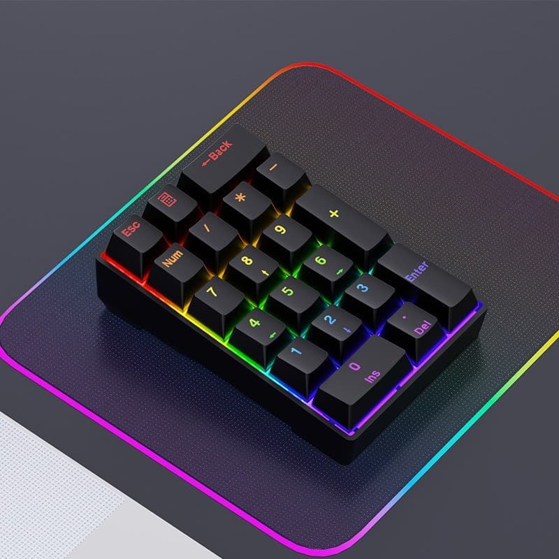 APAYADO K20 Compacto 20 Teclas Teclado Mecânico Tipo-C Cabo Numérico Portátil Interruptor Vermelho Anti Fantasma Para De