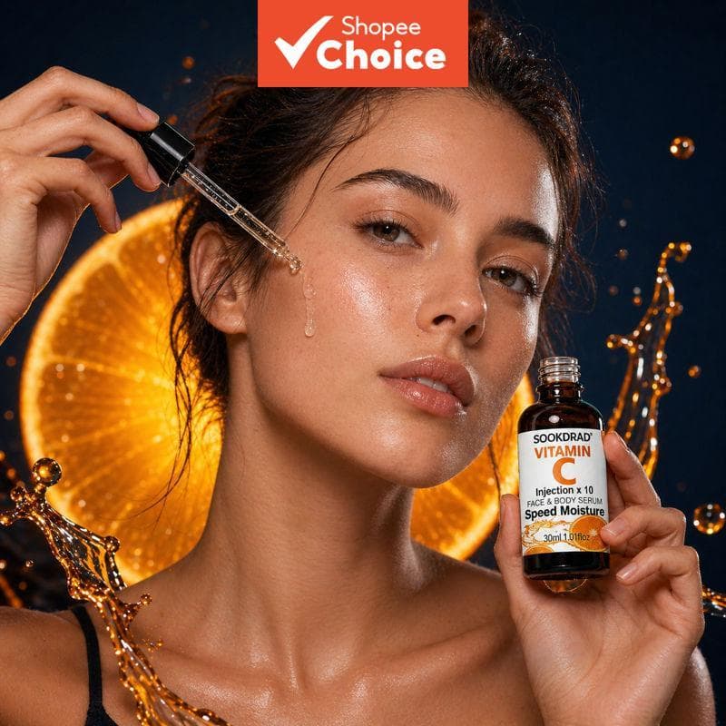 Conjunto de Sérum Hidratante com Vitamina C, Premium 10 Ampolas para Rosto e Corpo, 30ml