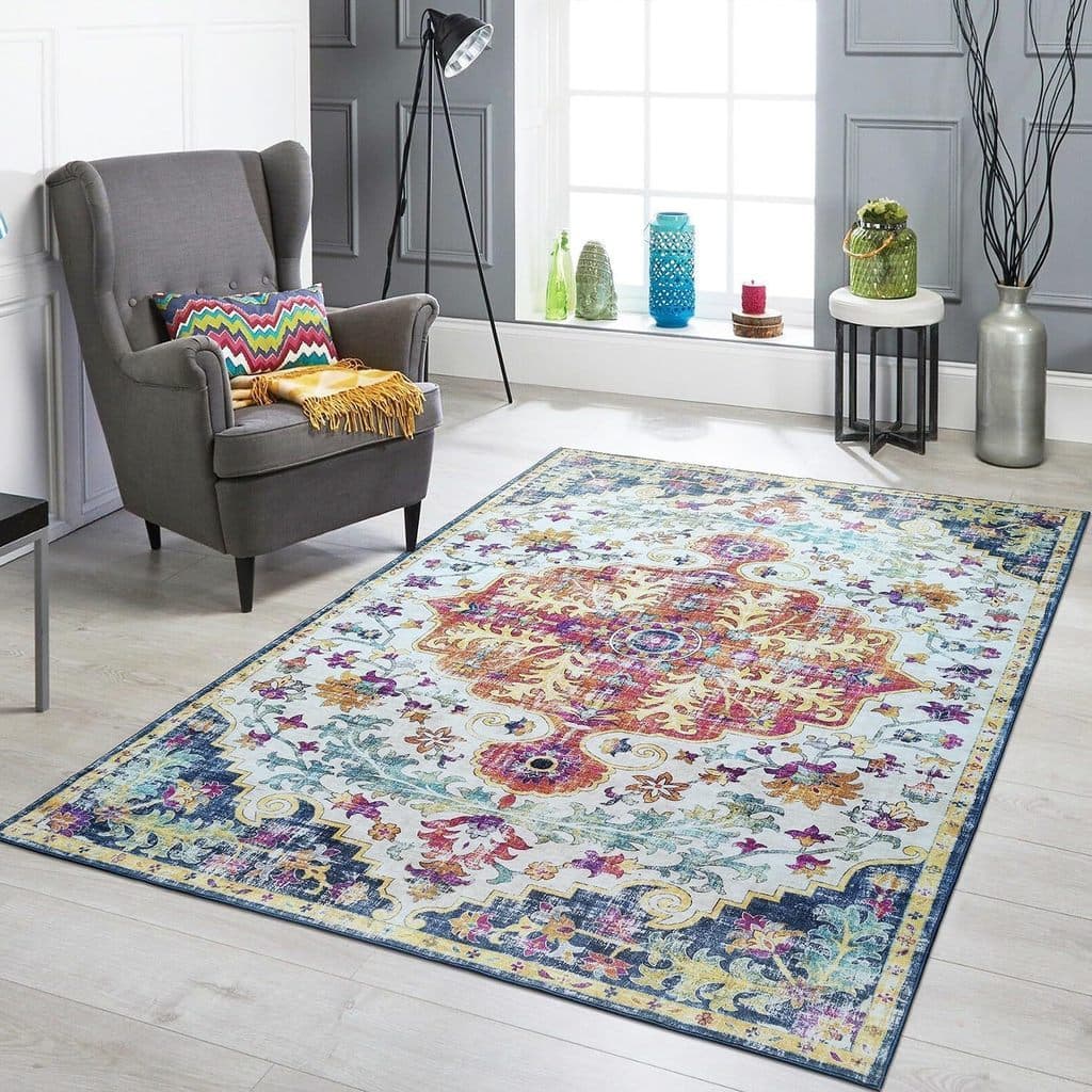 [Novo produto] Quarto persa sala de estar tapete completo fácil cuidado b & b decoração do Hotel tapete antiderrapante