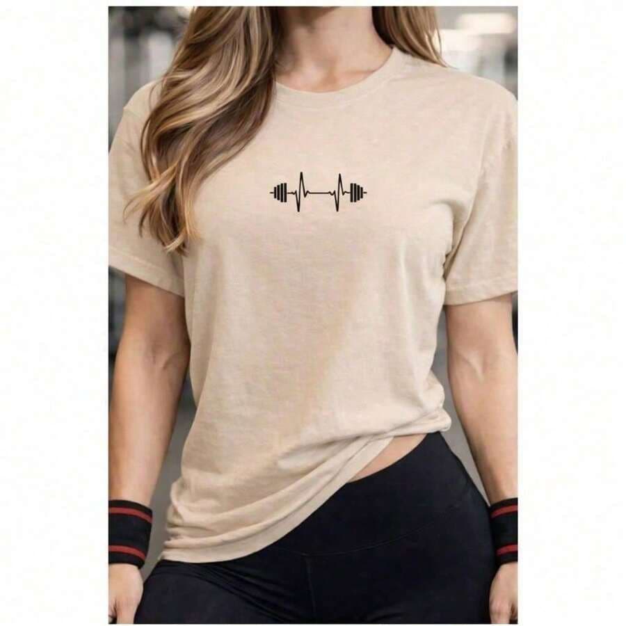 Camiseta Roupa de Academia Feminina Algodão Fresquinha Camisa Blusa Treino Halter GYM T-Shirt