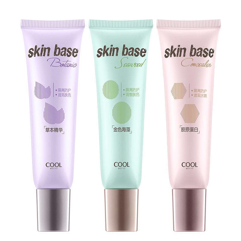 Base creme maquiagem Primer mantendo Nude maquiagem corretivo líquido roxo verde tom de pele três cores disponíveis