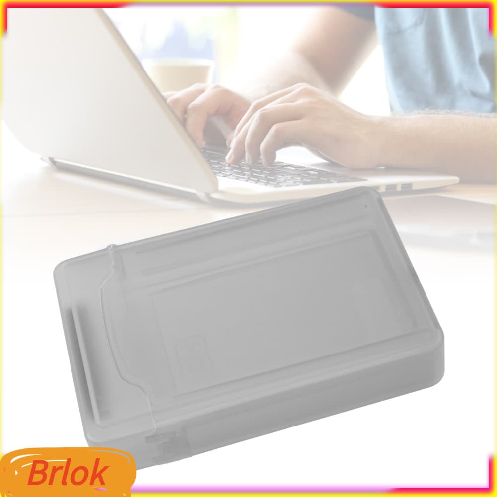 Brlok-br Caixa de disco rígido Caixa de disco rígido 3,5 polegadas HDD SSD à prova de choque externo antiestático ABS