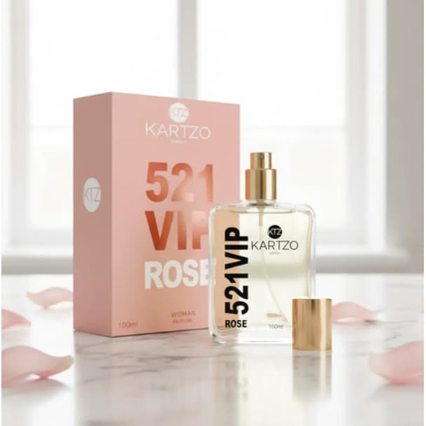 Perfume 521 Vip Rose Feminino Contratipo Importado 100ml