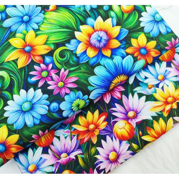 20 contagens Pastoral pequena Floral margarida algodão tecido de algodão puro feito à mão faça você mesmo Patchwork teci