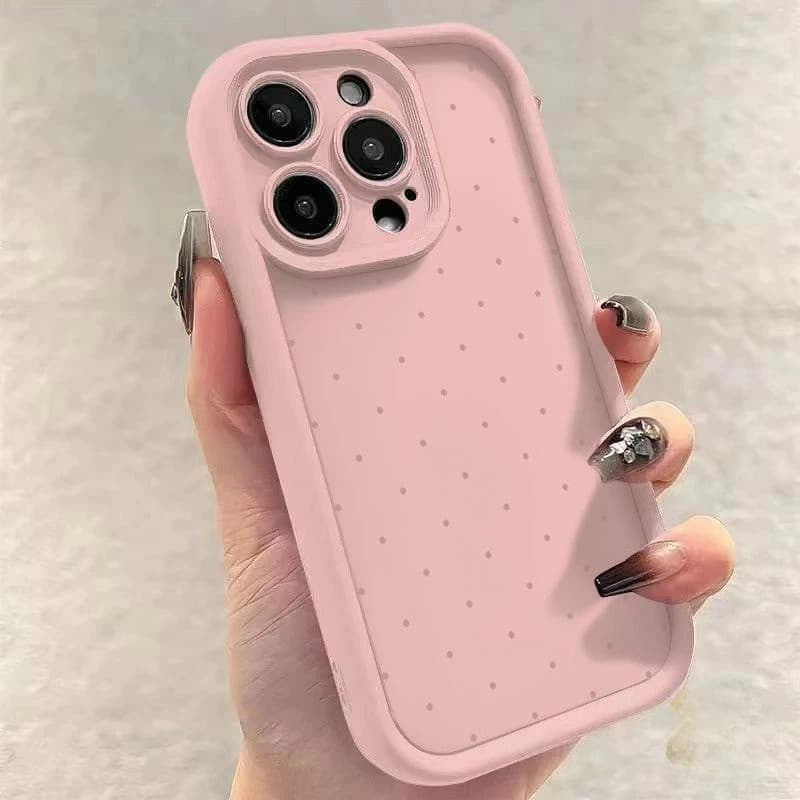Capinha Capa De Celular Bolinhas Silicone Para IPhone XR 11 12 13 14 15 16 17 18 Pro Max Plus Anti-impacto Capinha 